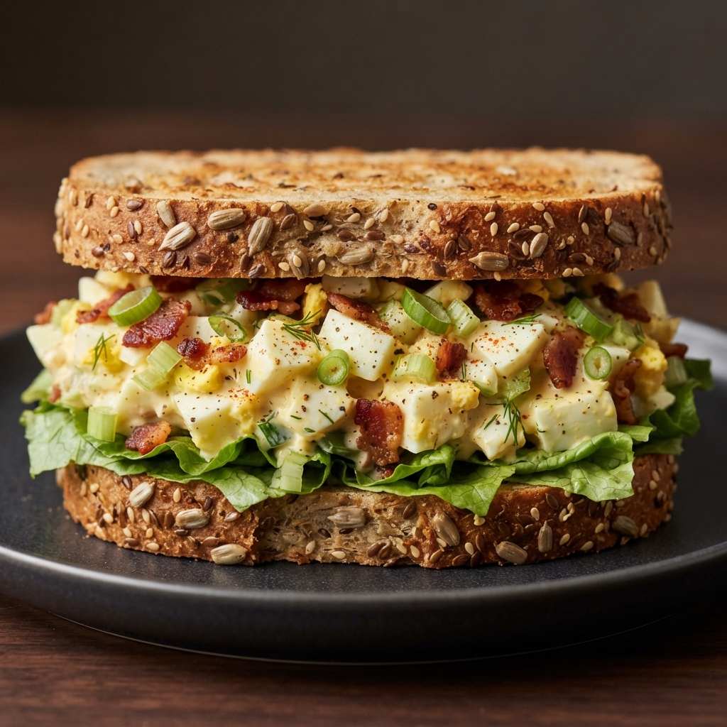 Air-Fried Loaded Egg Salad Sandwiches