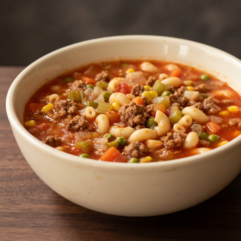 Hearty Ground Beef and Vegetable Soup