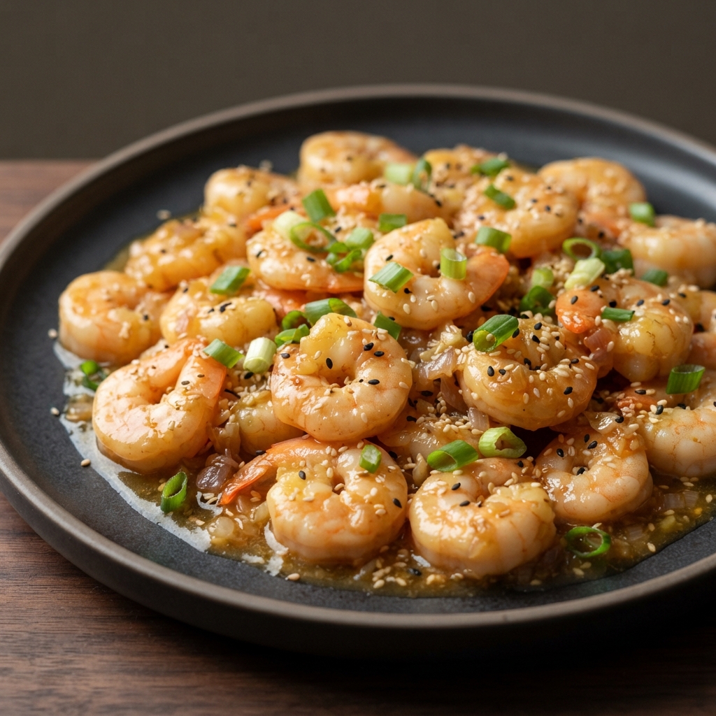 Pressure Cooker Asian-Inspired Shrimp Scampi