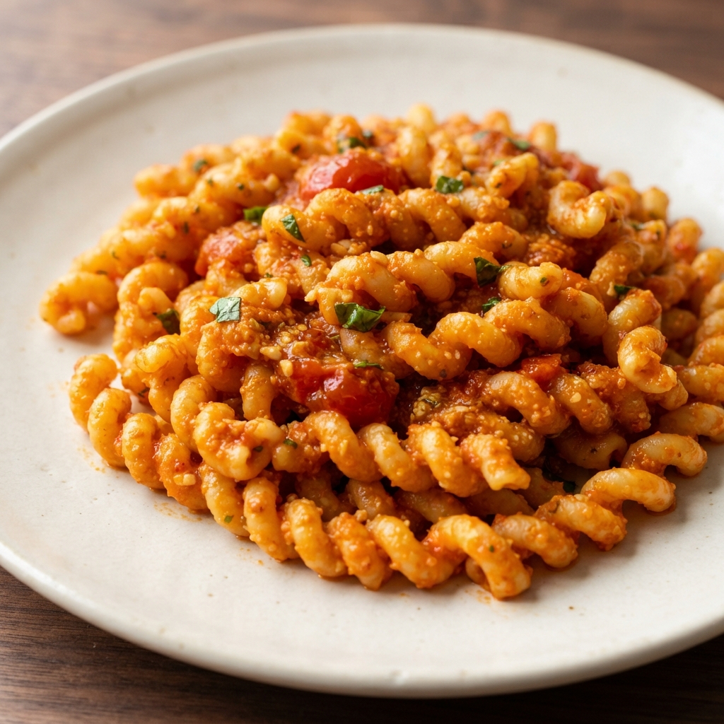 Busiate with Trapanese Tomato Pesto (Sicilian Style)