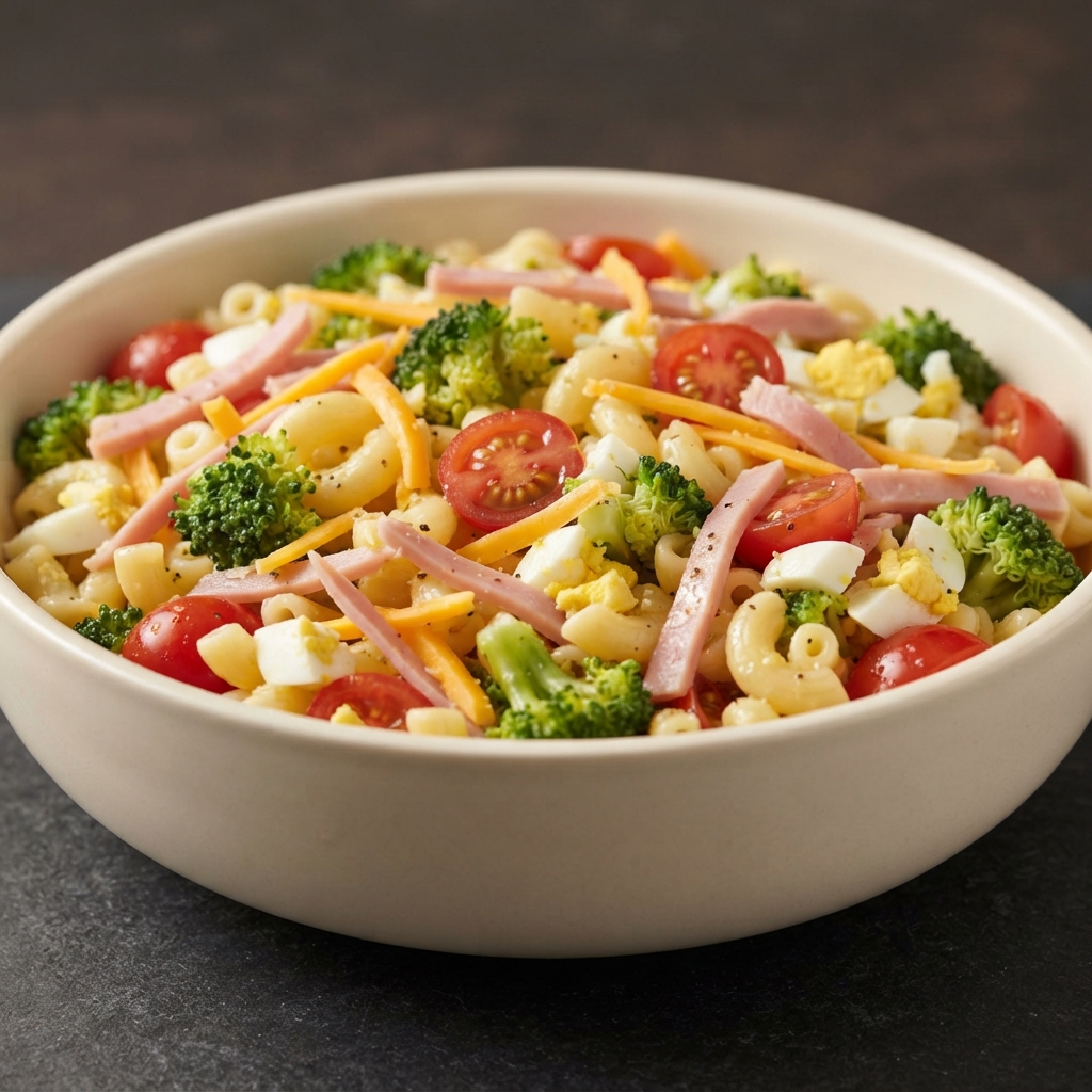 Broccoli and Ham Lunchbox Macaroni Salad
