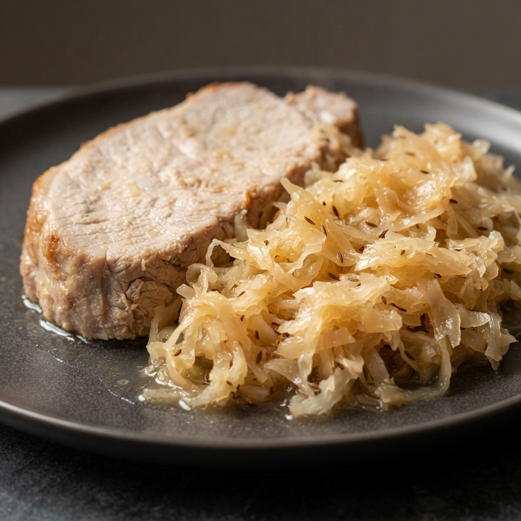 Slow Cooker Lancaster County Pork and Sauerkraut