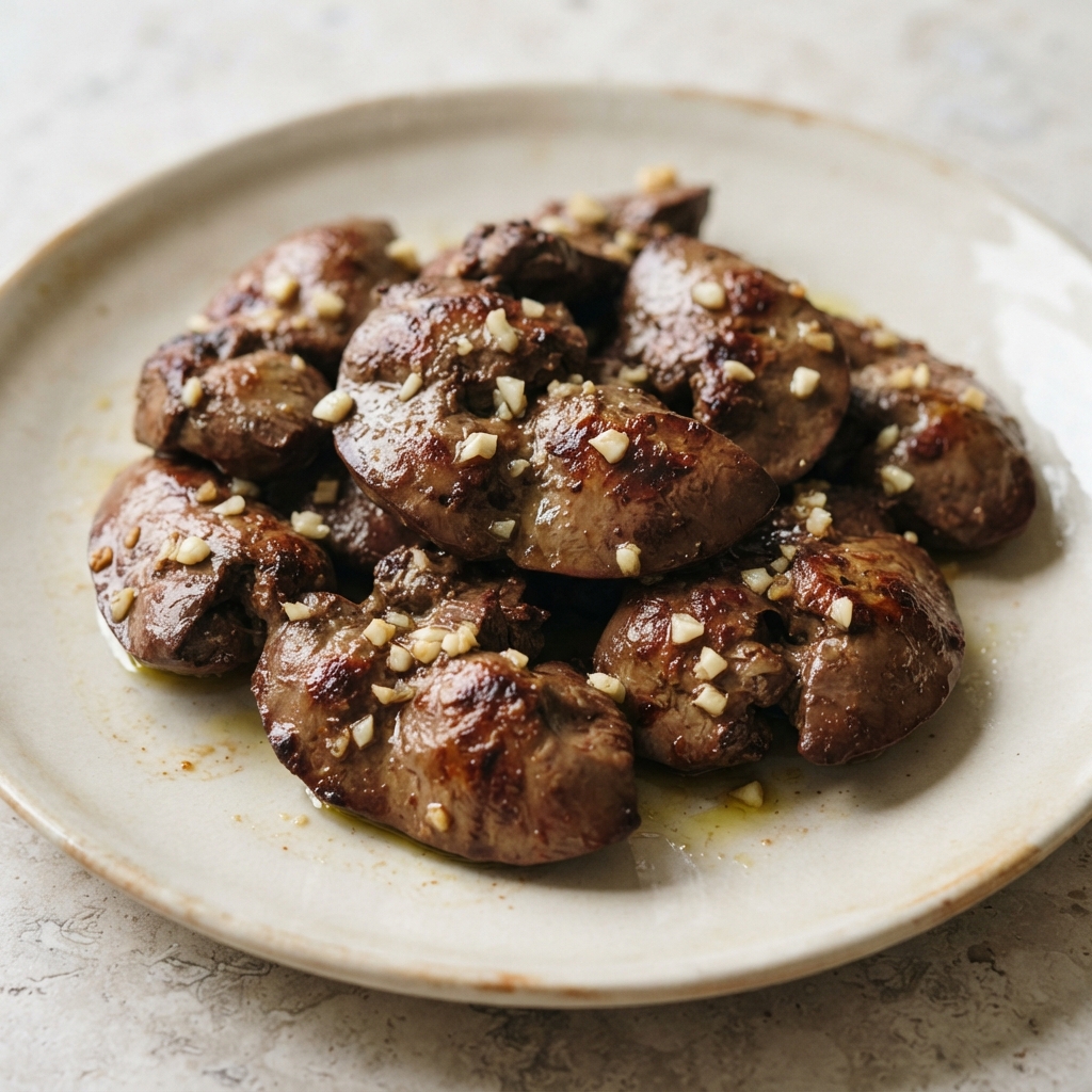 Amazing Garlic Chicken Livers