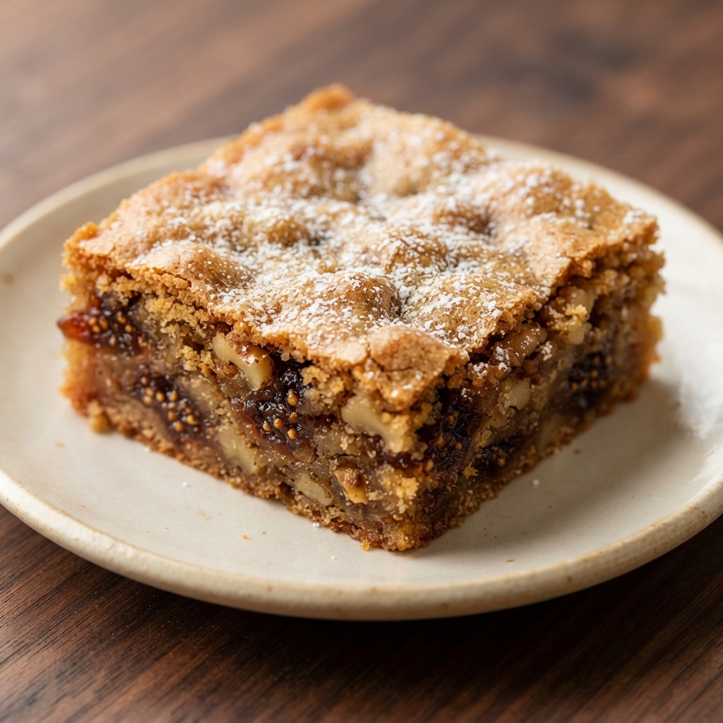 Spiced Fig-Walnut Bars
