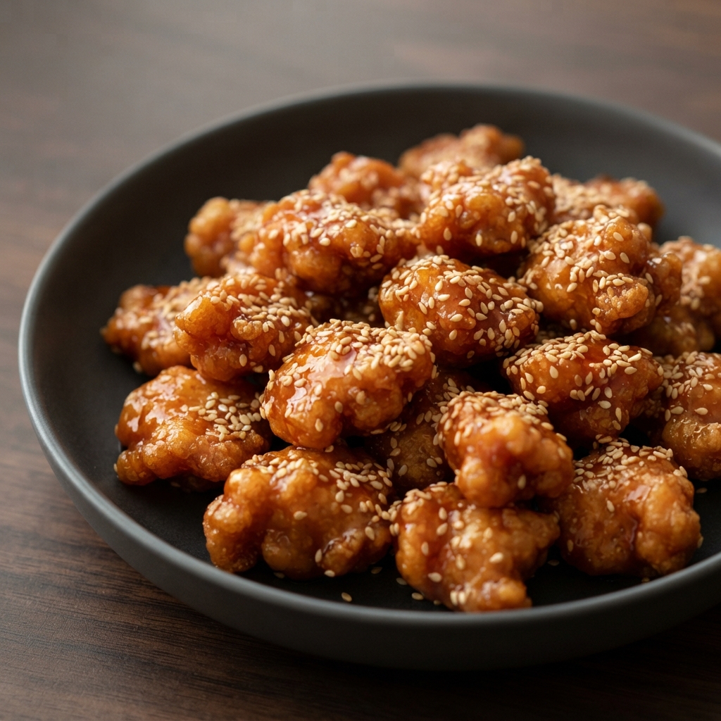 Honey-Sesame Glazed Chicken Bites