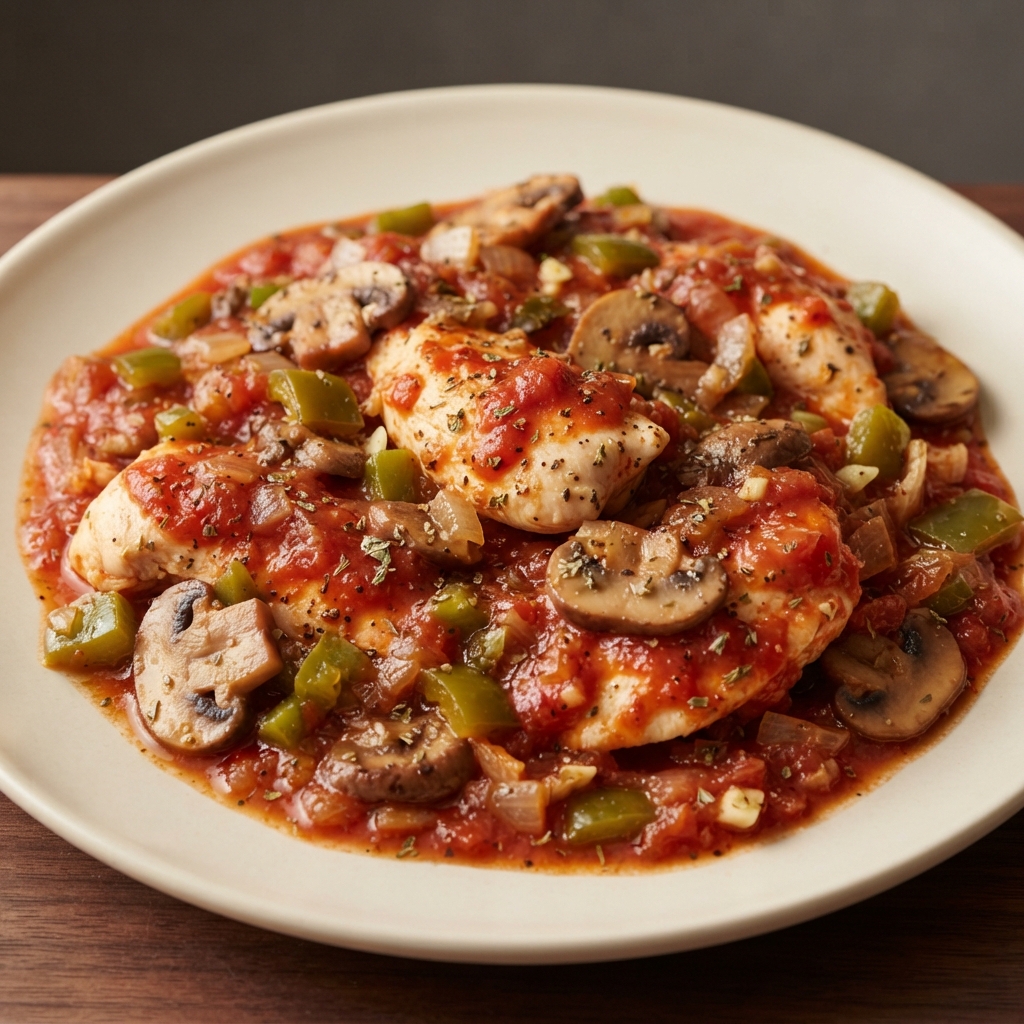 Chicken Cacciatore in a Slow Cooker