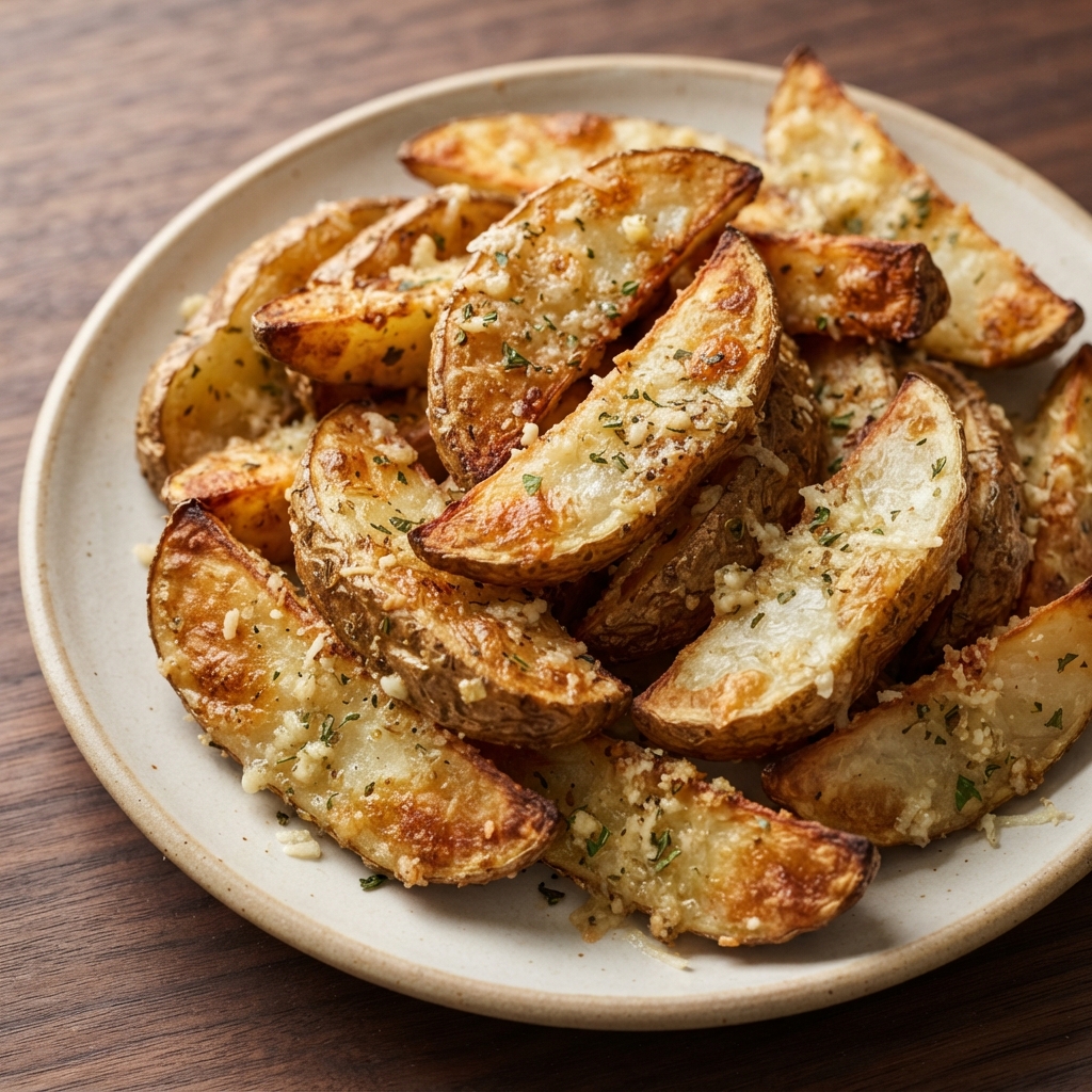 Air Fryer Garlic-Parmesan Potato Wedges