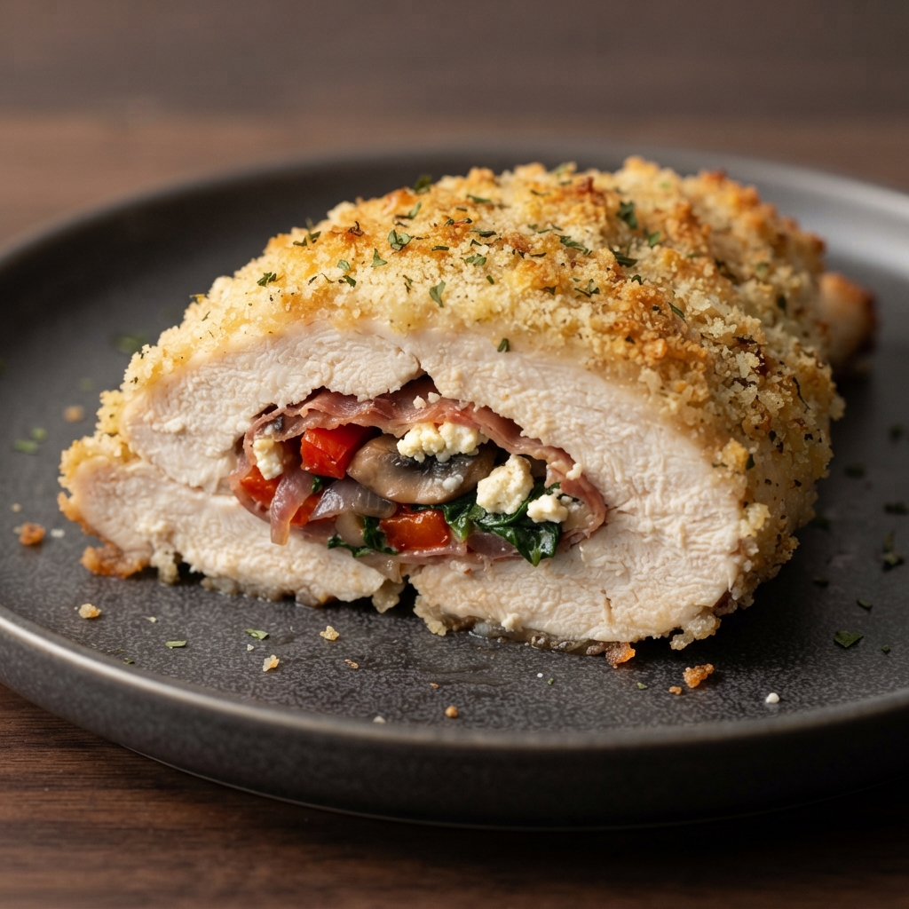 Air-Fried Prosciutto-Stuffed Chicken Breasts