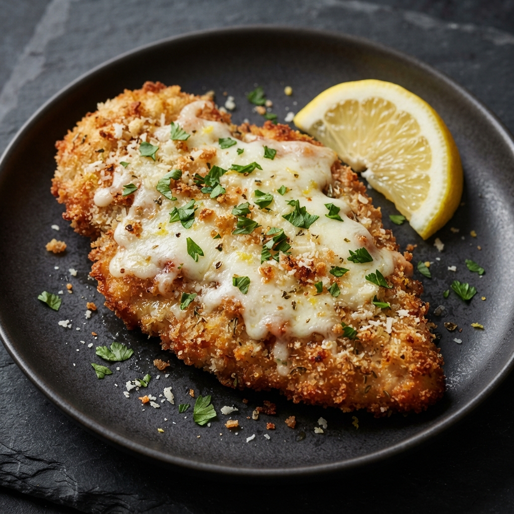 Crispy Lemon-Romano Chicken Cutlets