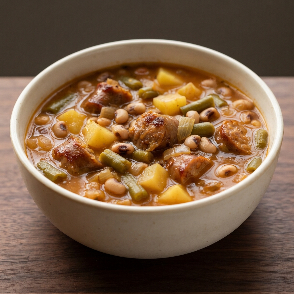 Hearty Bratwurst and Black‑Eyed Pea Stew