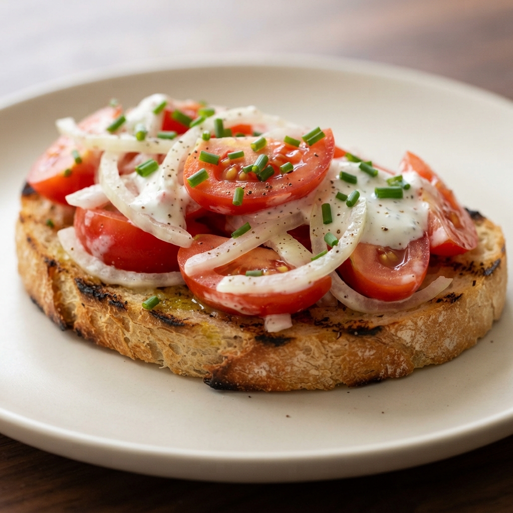 Russian Tomato Salad Bruschetta