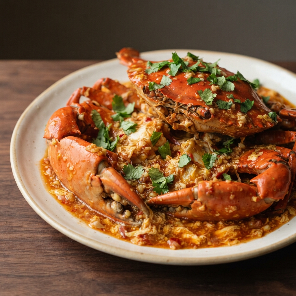 Spicy Chili Crab with Aromatics