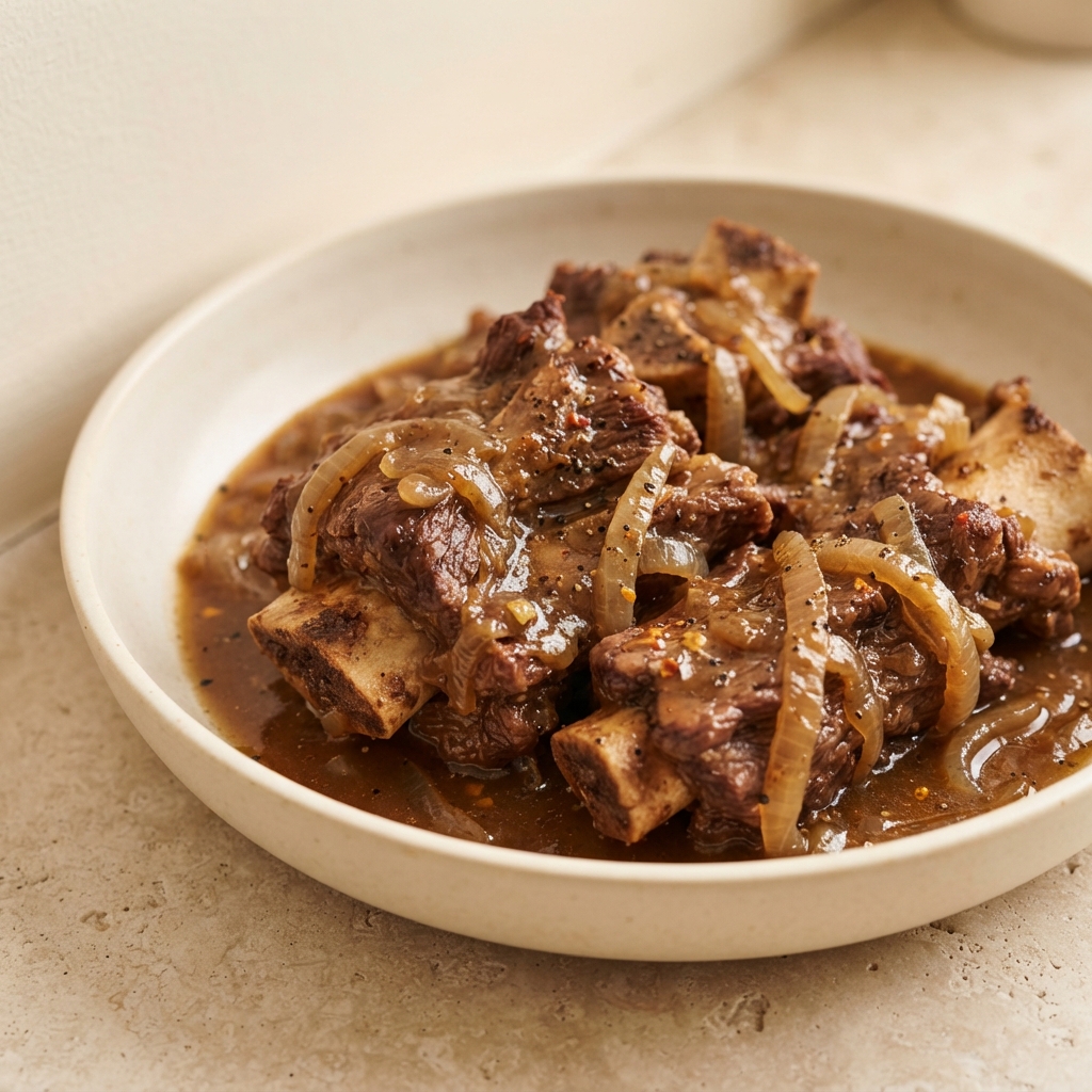 Slow Cooker Beef Neck Bones and Gravy