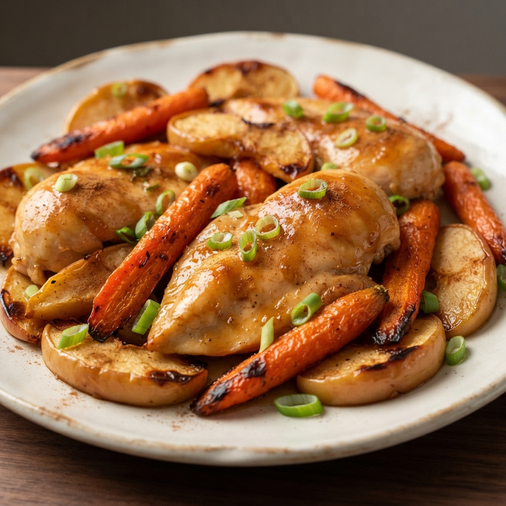 Sheet-Pan Chicken with Apple Honey Dijon Glaze
