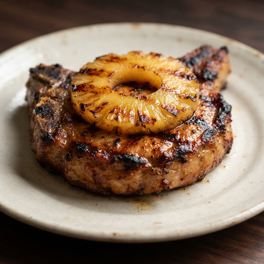 Pineapple Grilled Pork Chops