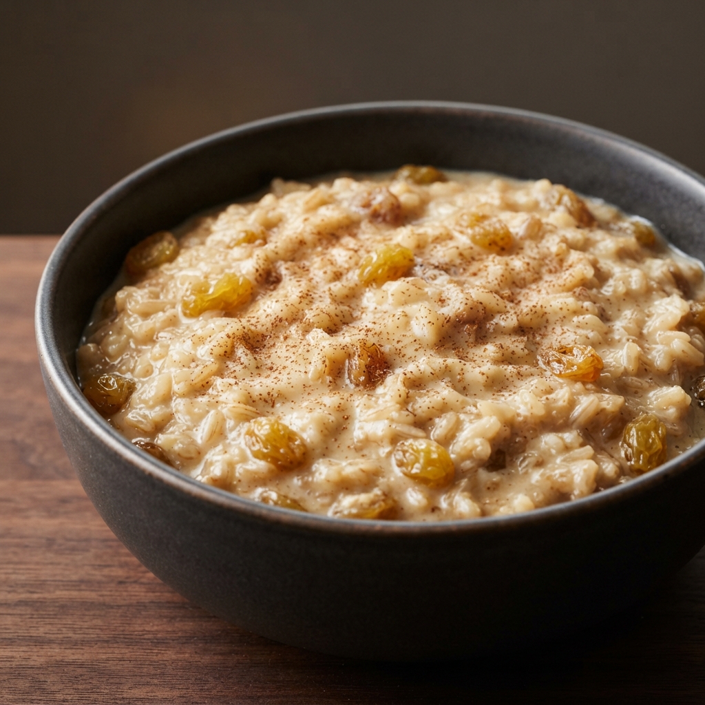 Creamy Brown Rice and Raisin Pudding