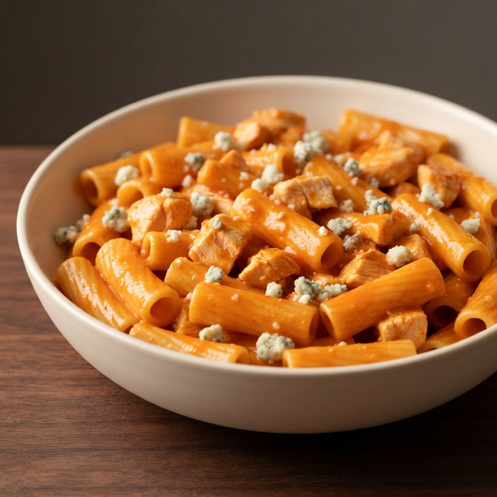 Lightened-Up Buffalo Chicken Rigatoni