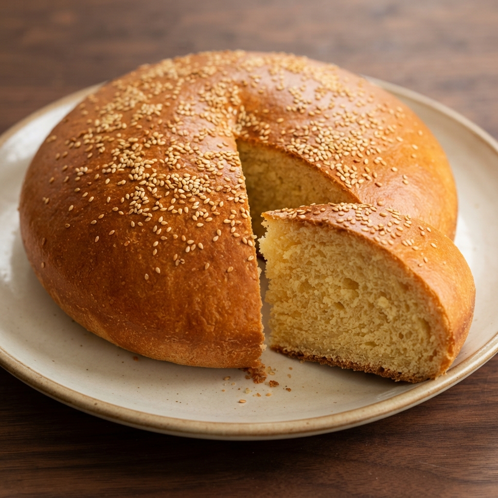 Khobz El Dar – Algerian Semolina Loaf