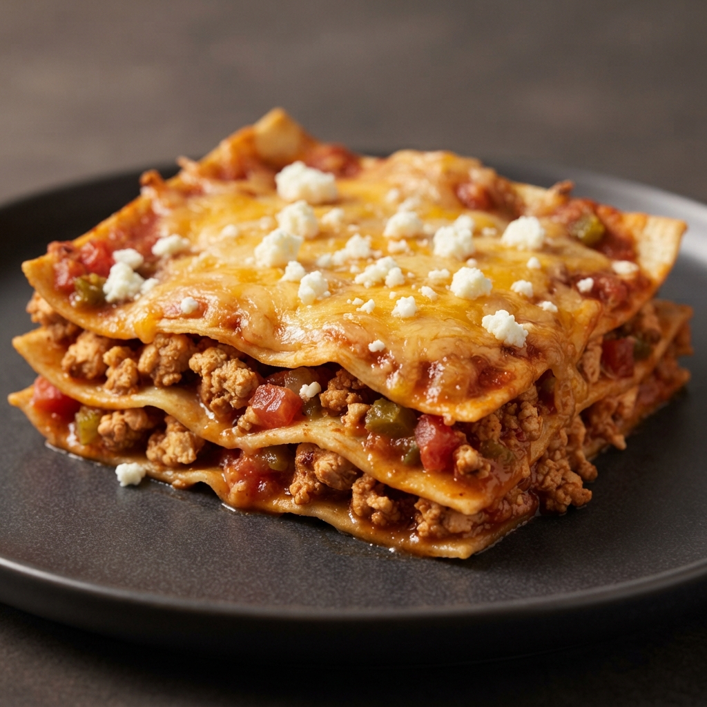 Mexican Chicken Tortilla Lasagna