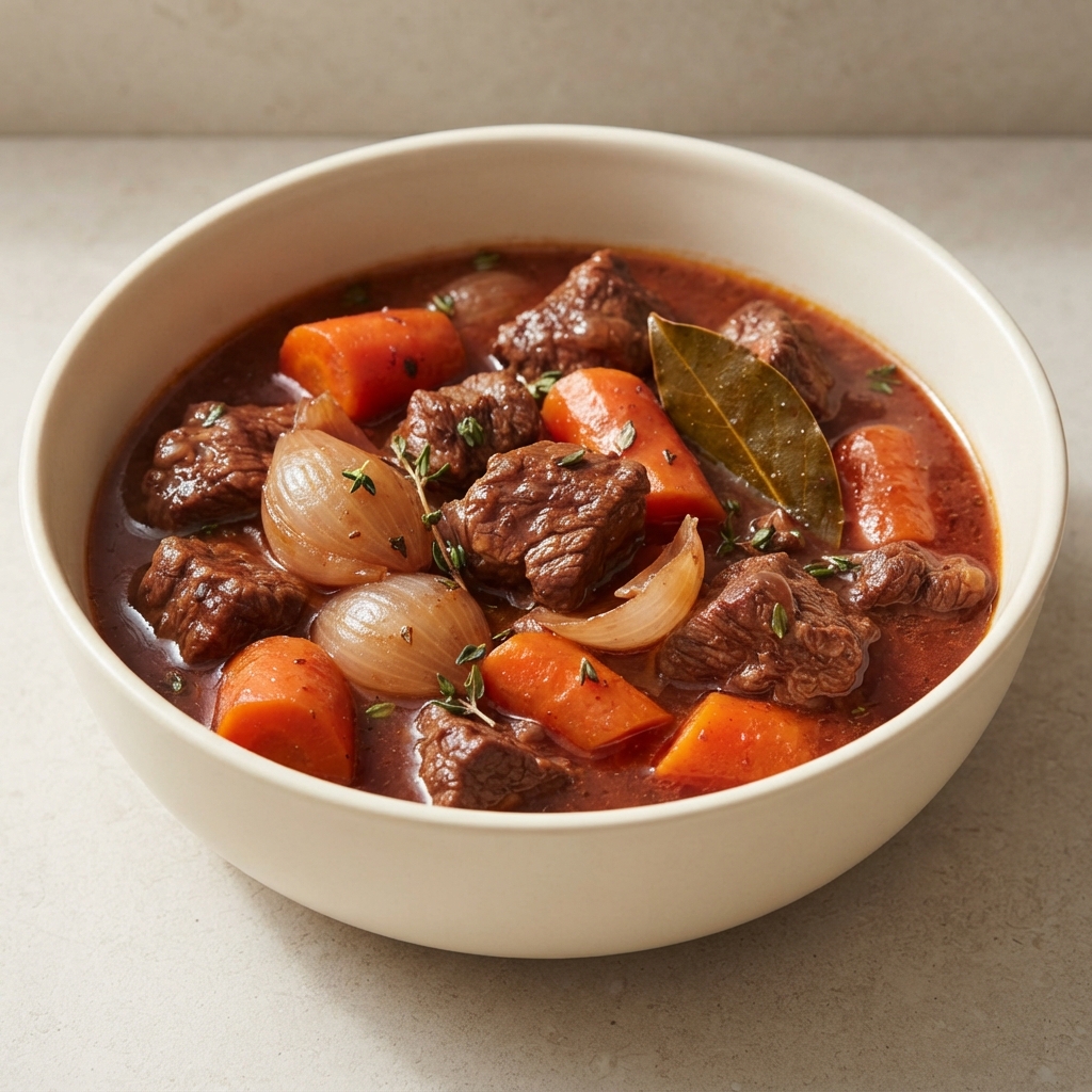 Crockpot Beef Bourguignon Stew