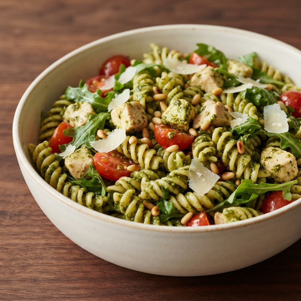 Chicken Pesto Rotini Salad