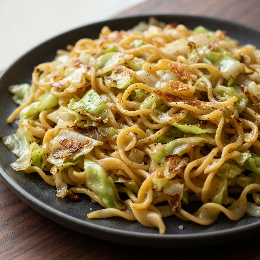 Buttered Cabbage with Egg Noodles