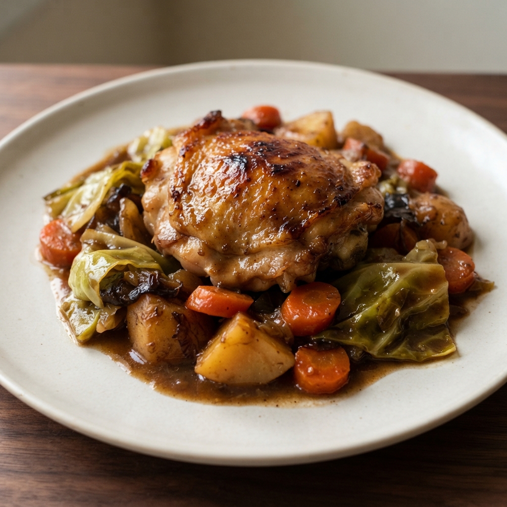 Stout-Braised Chicken Thighs