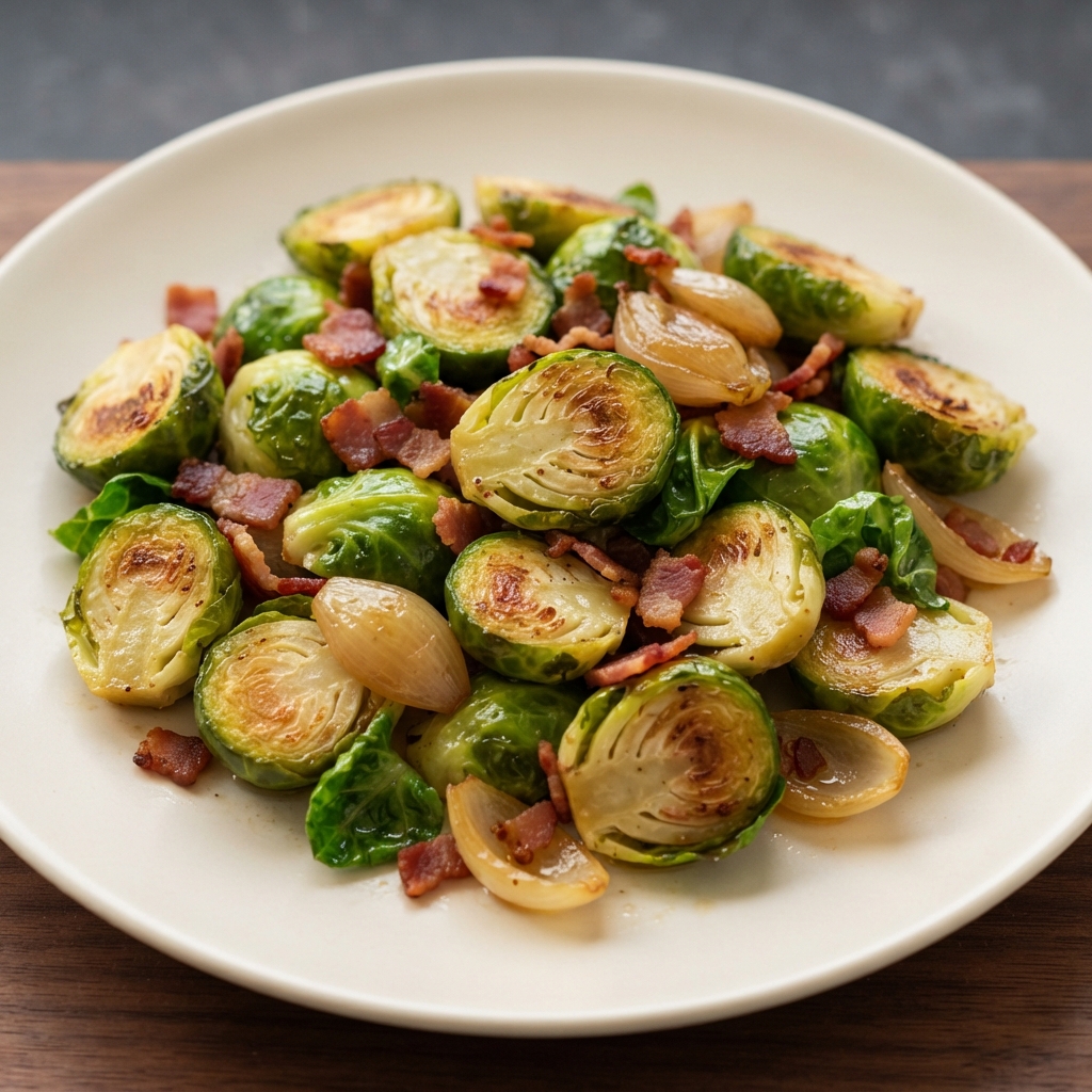 Speedy Brussels Sprouts with Bacon