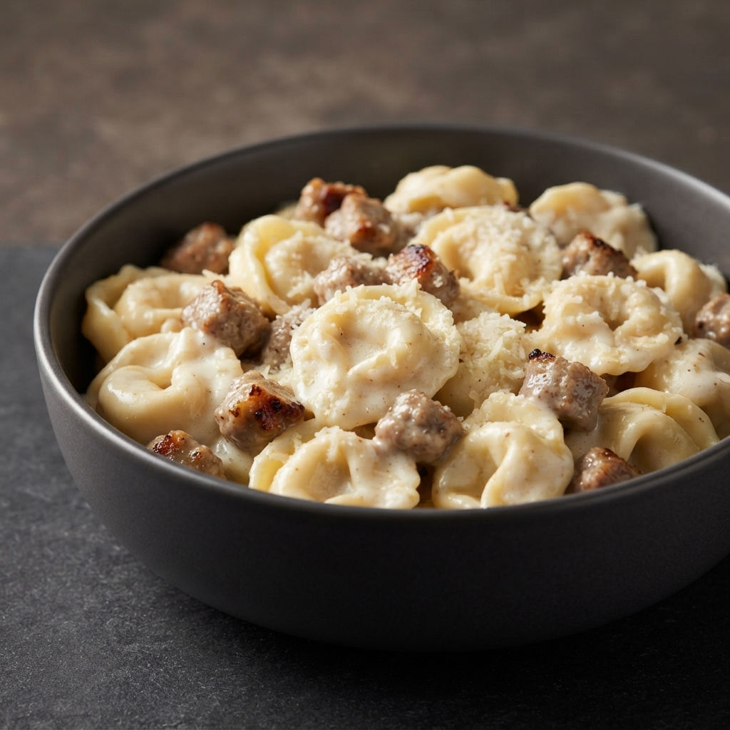 5-ingredient Creamy Tortellini and Sausage