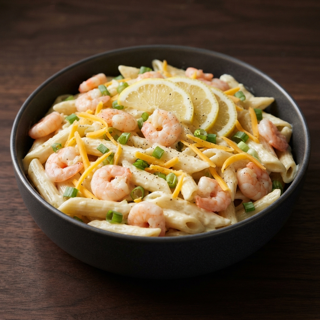 Creamy Lemon Shrimp Pasta Salad