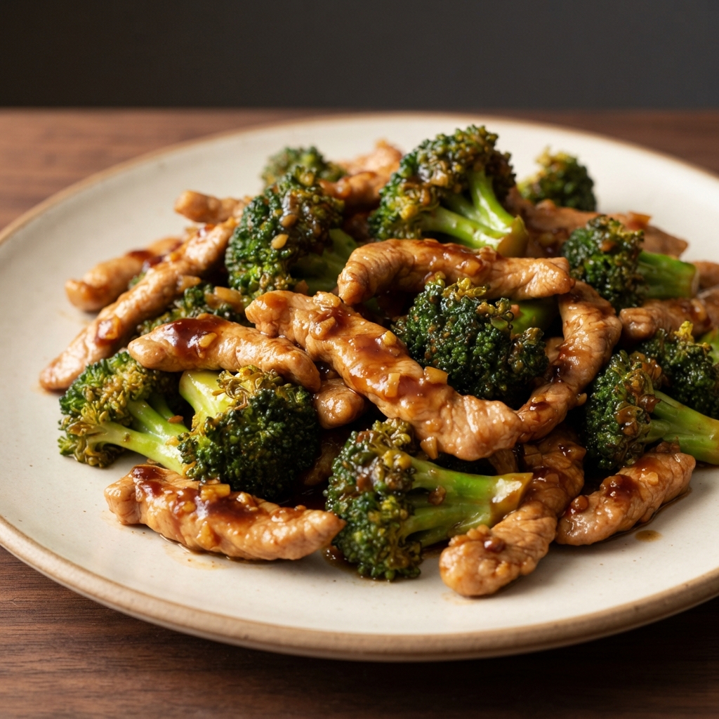 Gingered Pork and Apple Hoisin Stir-Fry