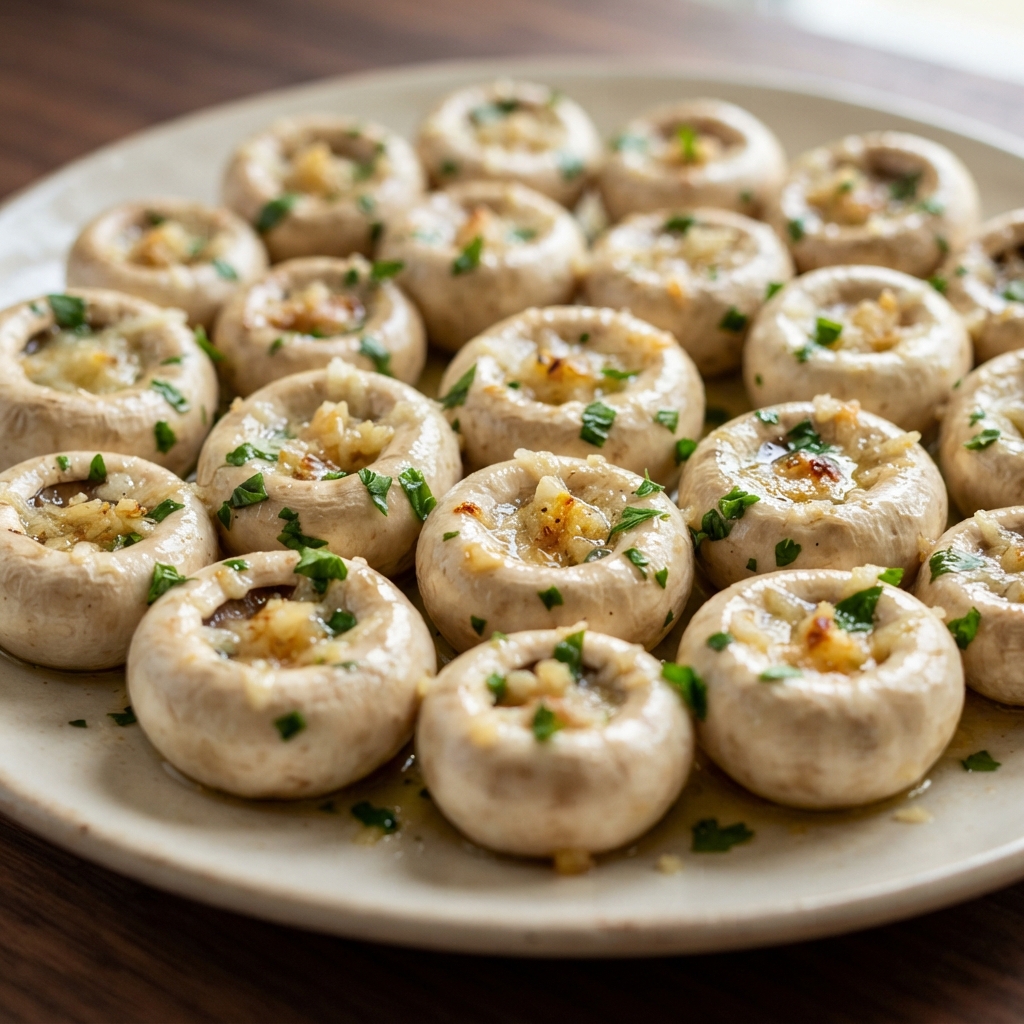 Buttery Garlic Parmesan Mushrooms