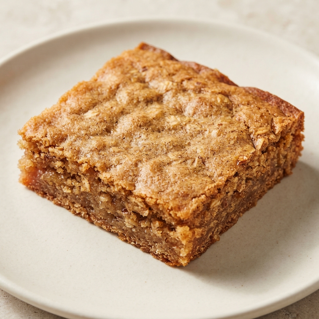 Morning Oat and Banana Brownie Squares