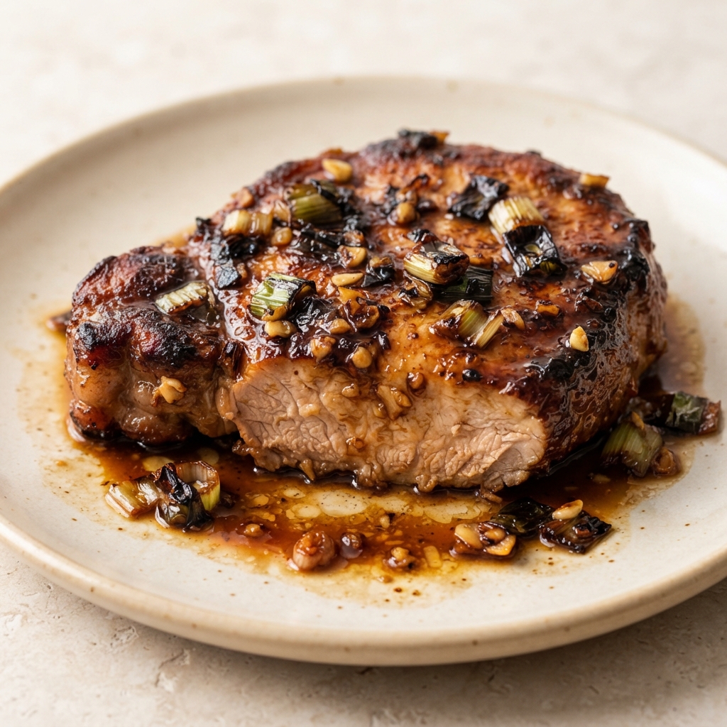 Skillet Pork Butt Steaks with Soy-Butter Pan Sauce