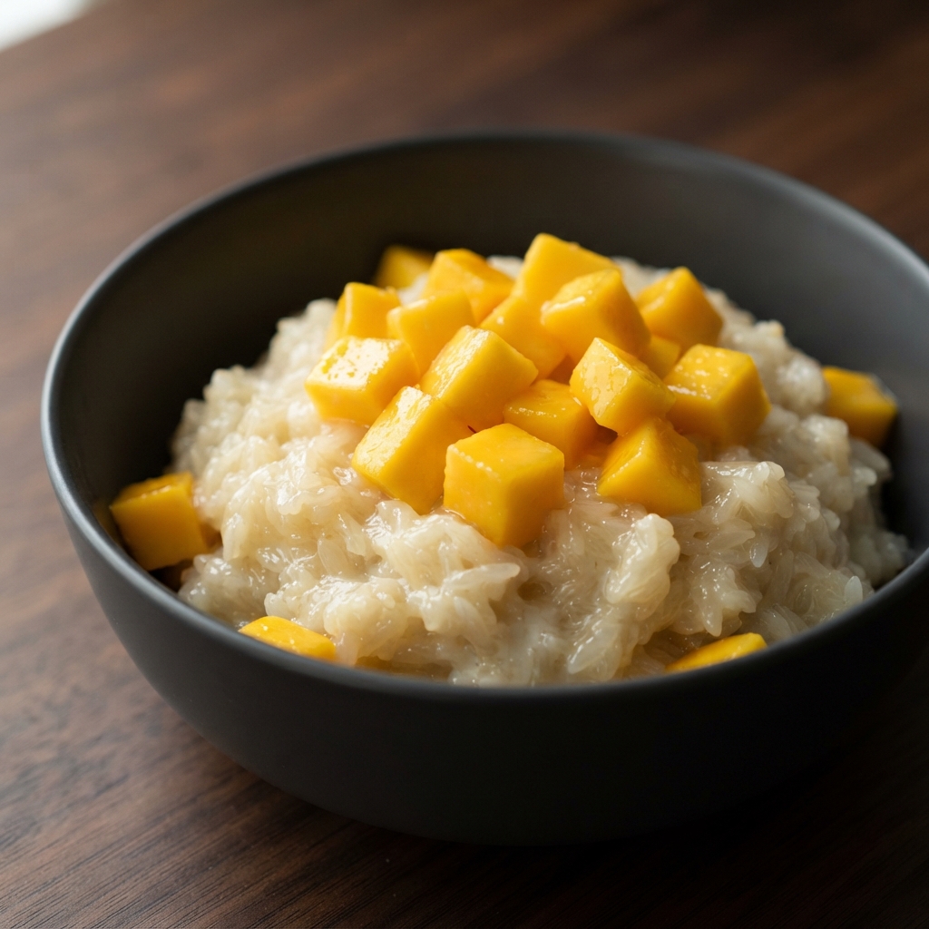 Kao Niaw: Thai Sticky Rice with Coconut and Mango
