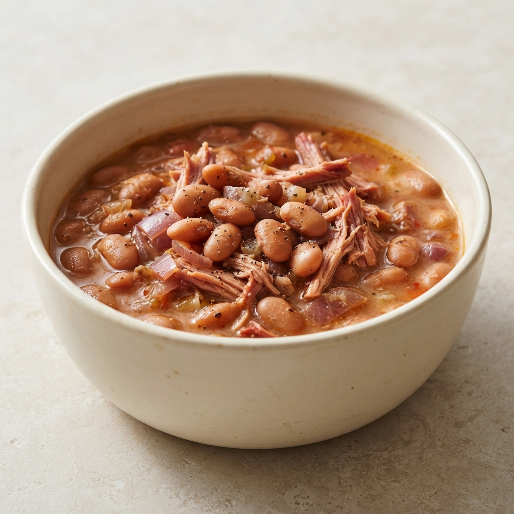 Slow-Cooked Pinto Beans with Ham Bone