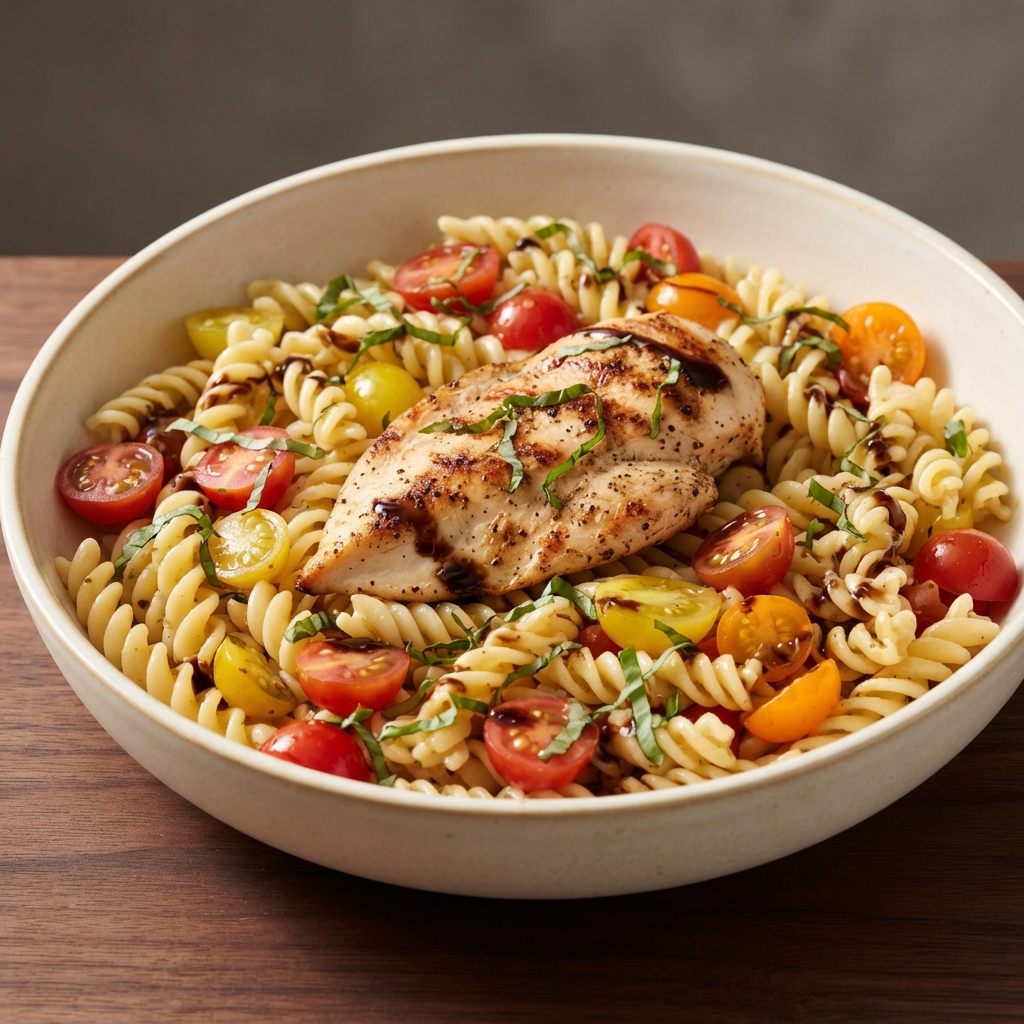 Chicken Bruschetta Pasta Salad