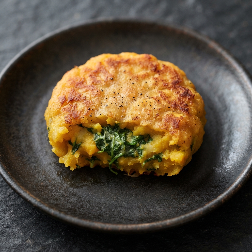 Butternut Squash Patties with Spinach Filling
