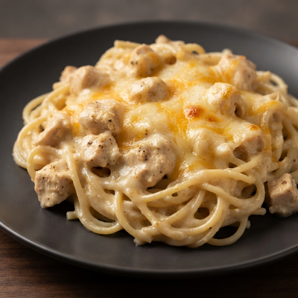 Baked Chicken Spaghetti Casserole