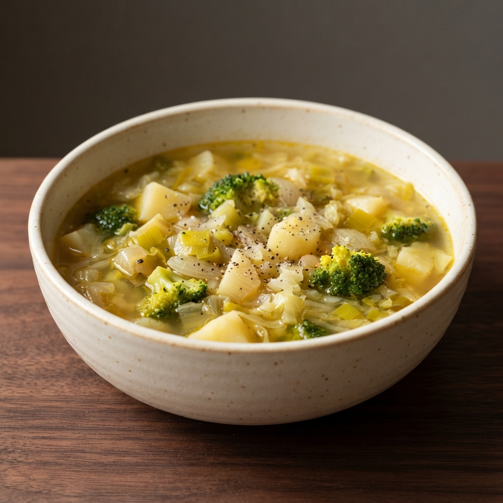 Broccoli, Leek, and Cabbage Soup