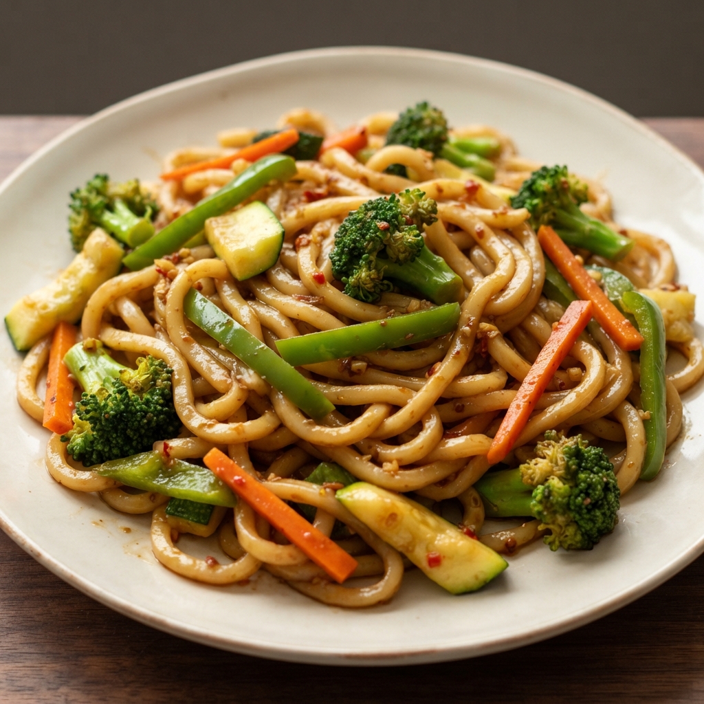 Stir-Fried Japanese Udon Noodles