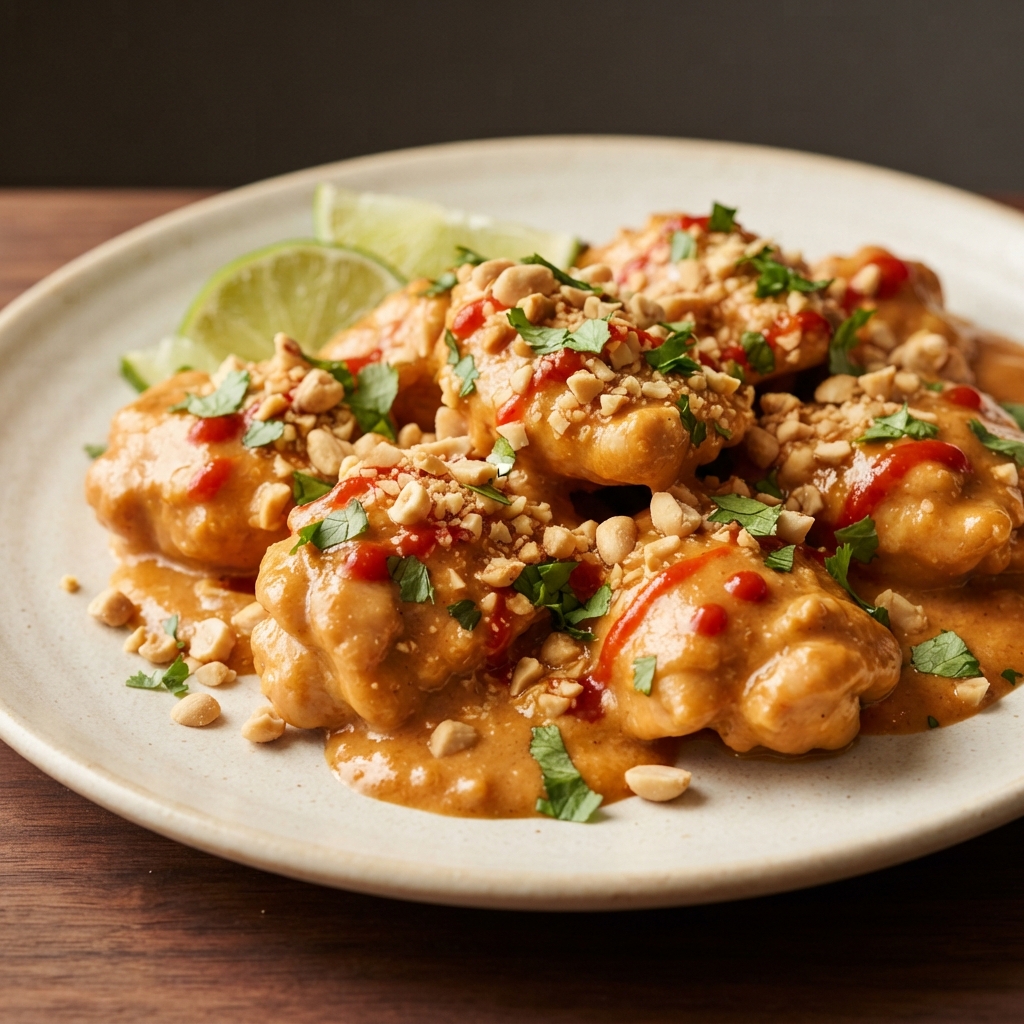 Crockpot Thai-Style Peanut Chicken