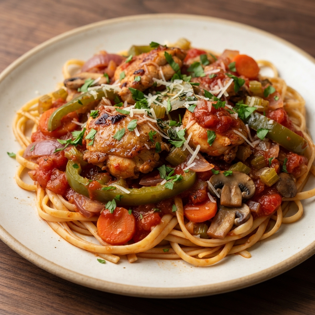 Rustic Hunter’s Chicken Cacciatore