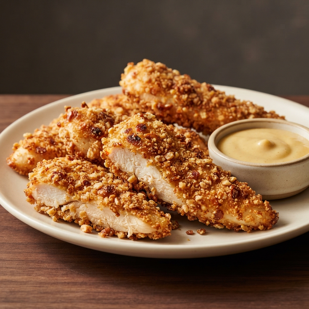 Crispy Pretzel-Coated Chicken Tenders