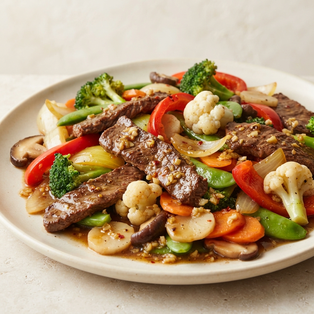 Gingered Beef Stir-Fry with Vegetables