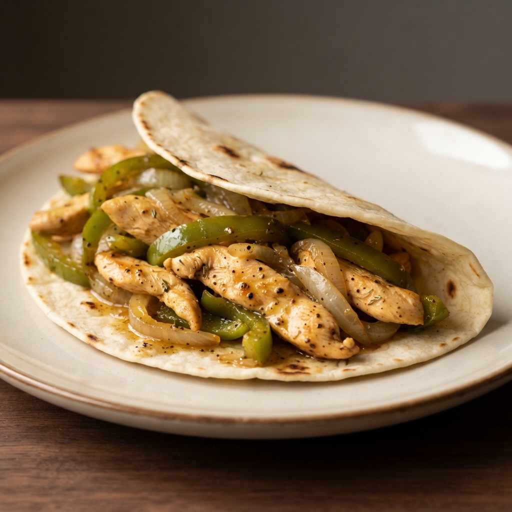 Lime-Kissed Garlic Onion Chicken Fajitas