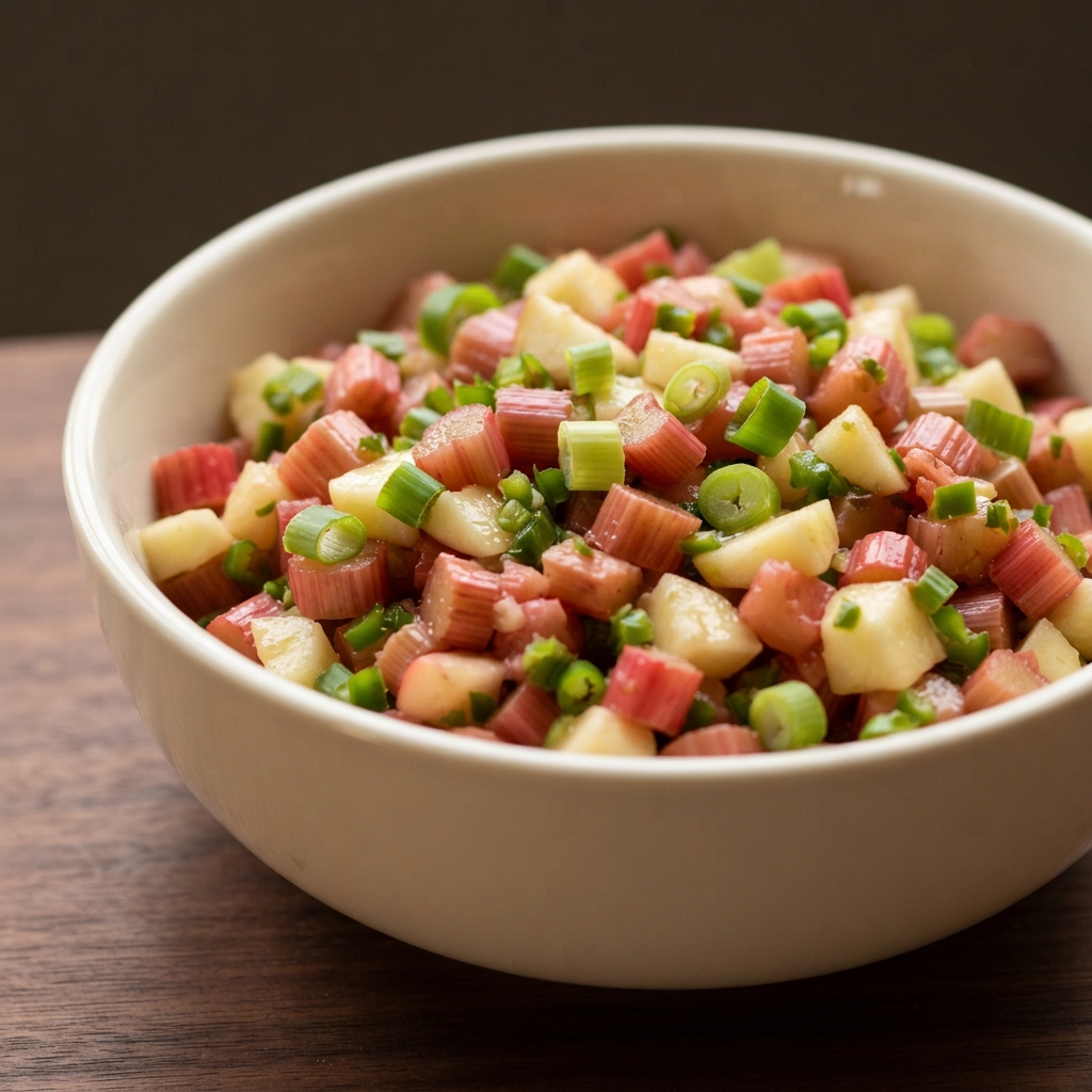 Tangy Rhubarb Apple Salsa