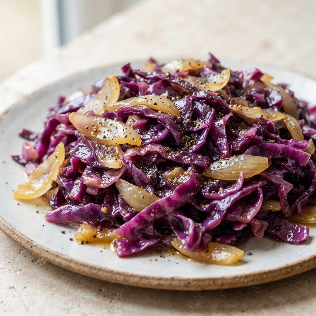 Skillet Red Cabbage with Onion