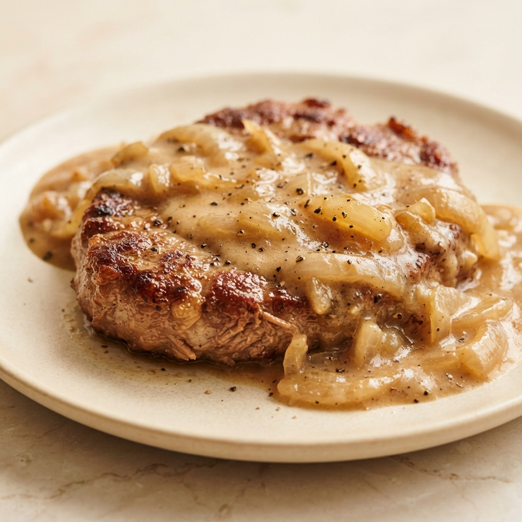 Country-Style Round Steak with Onion Gravy