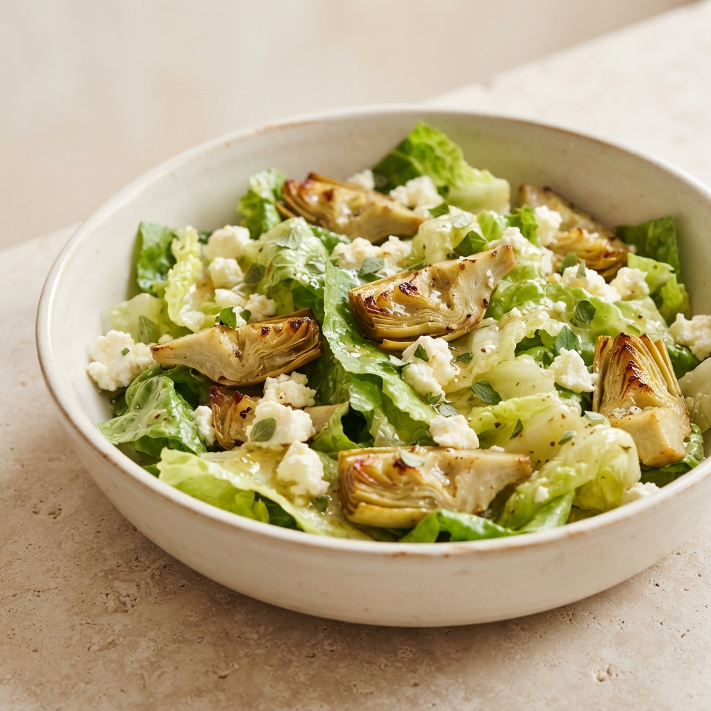 Greek Salad with Roasted Artichokes